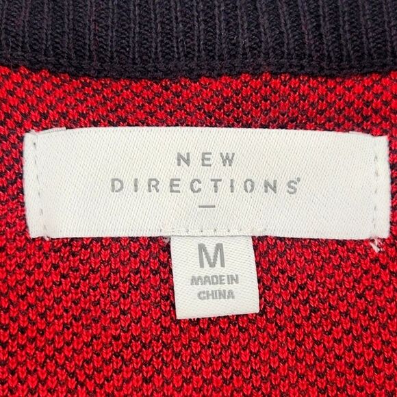 New Directions Drop Shoulder Tunic Sweater Women Size Medium Buffalo Plaid Rayon - Picture 6 of 6